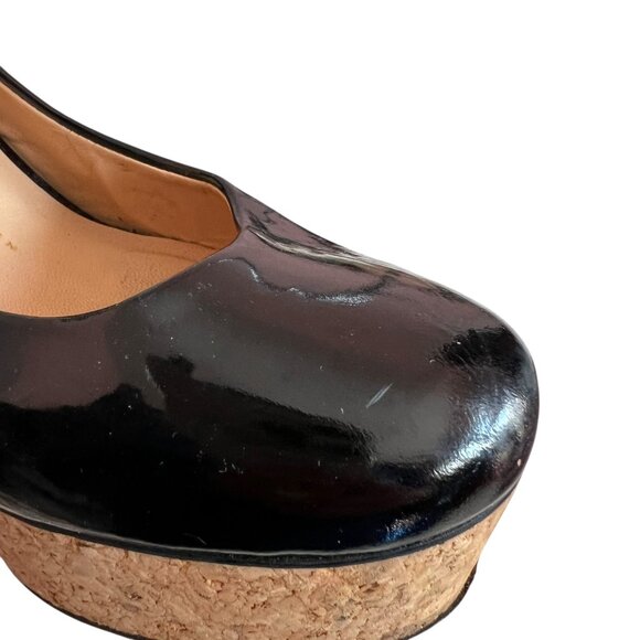 Giuseppe Zanotti pumps black patent leather cork platform 38 stiletto high heel - Picture 12 of 16